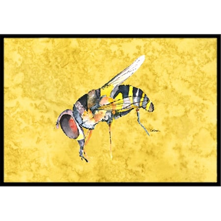 Jensendistributionservices Bee on Yellow Indoor Or Outdoor Doormat - 18 x 27 in. MI2549902